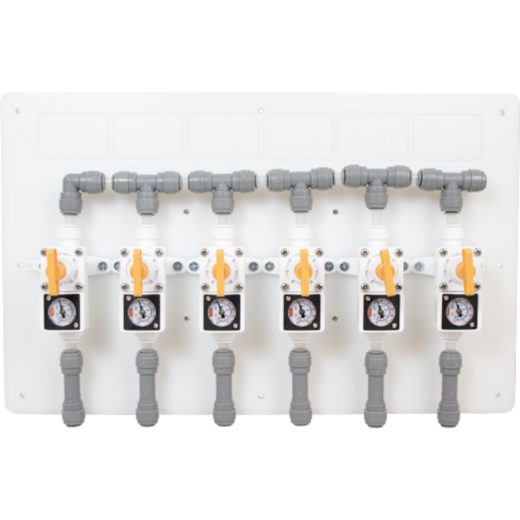 Duotight Draft Regulator Board | 6 Way Gas Manifold