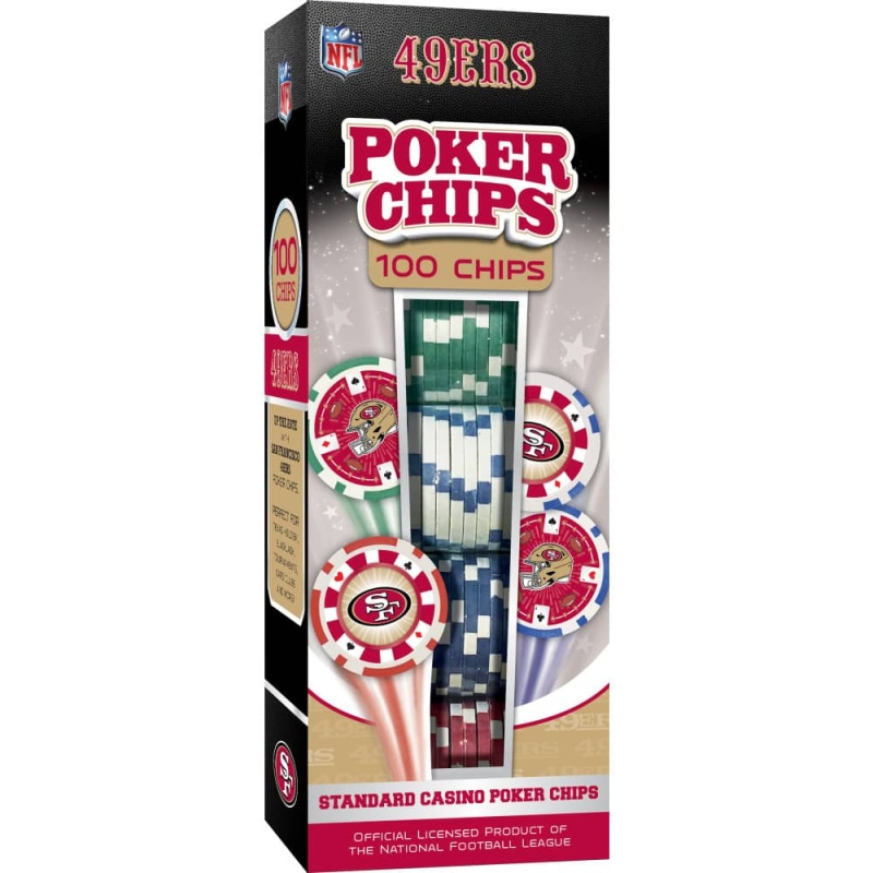 San Francisco 49Ers 100 Piece Poker Chips