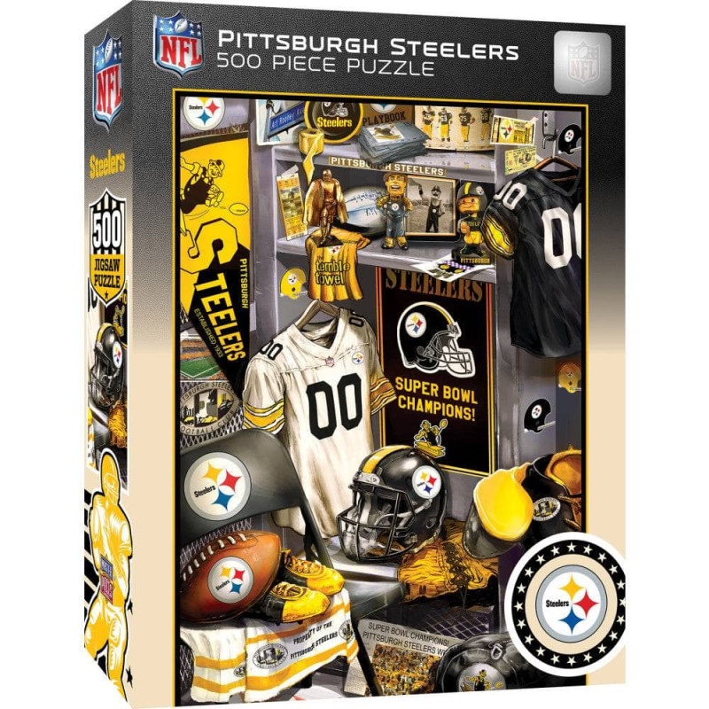 Pittsburgh Steelers - Locker Room 500 Piece Jigsaw Puzzle