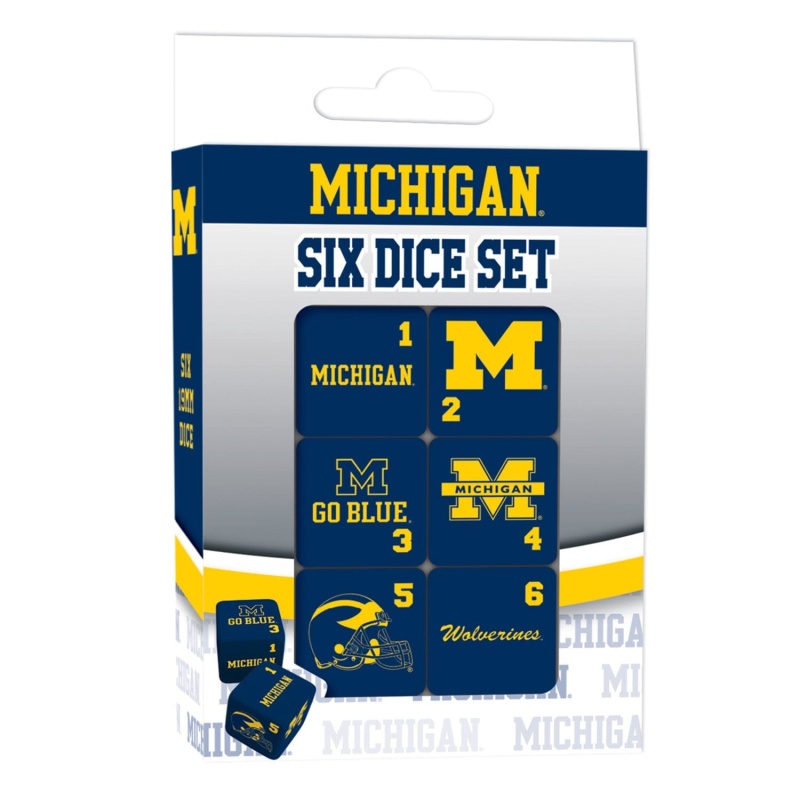 Michigan Wolverines Dice Set - 19Mm