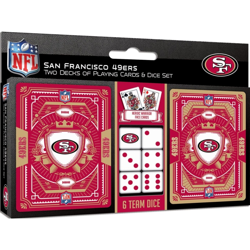 San Francisco 49Ers - 2-Pack Playing Cards & Dice Set