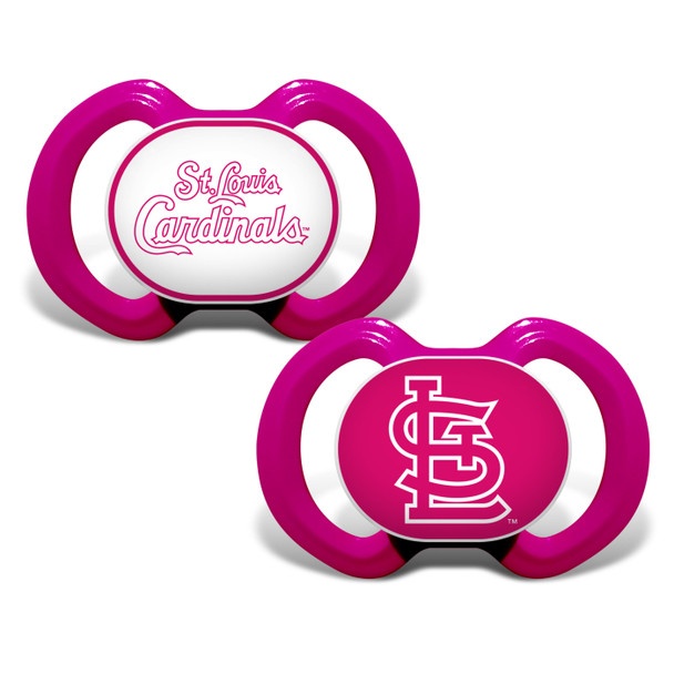 St. Louis Cardinals Mlb Baby Fanatic Pacifier 2-Pack Pink
