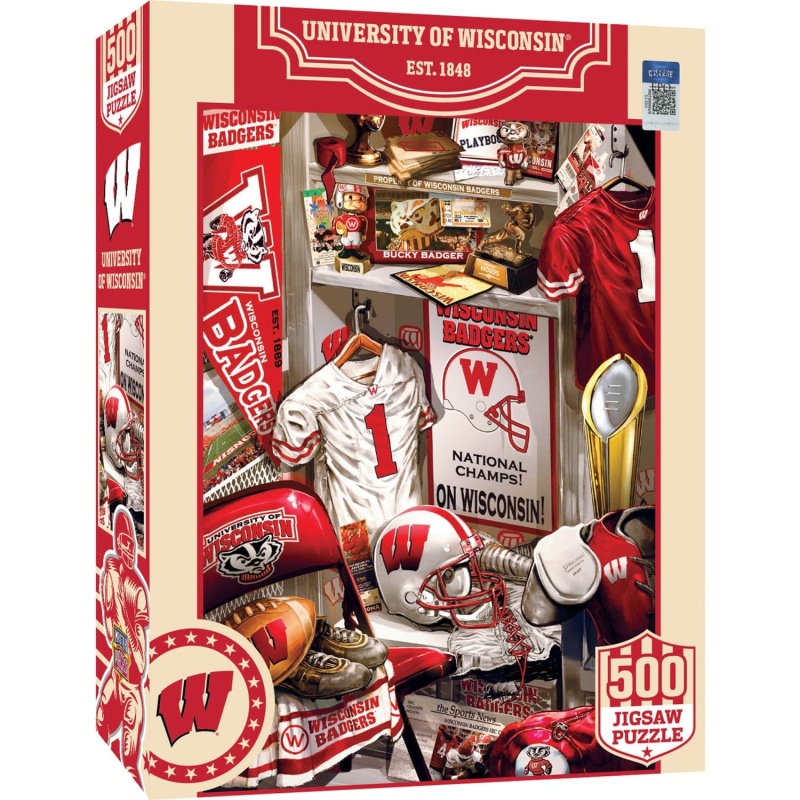 Wisconsin Badgers Locker Room 500 Piece Jigsaw Puzzle