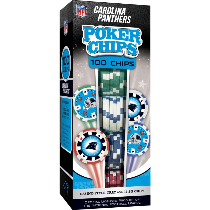 Carolina Panthers 100 Piece Poker Chips