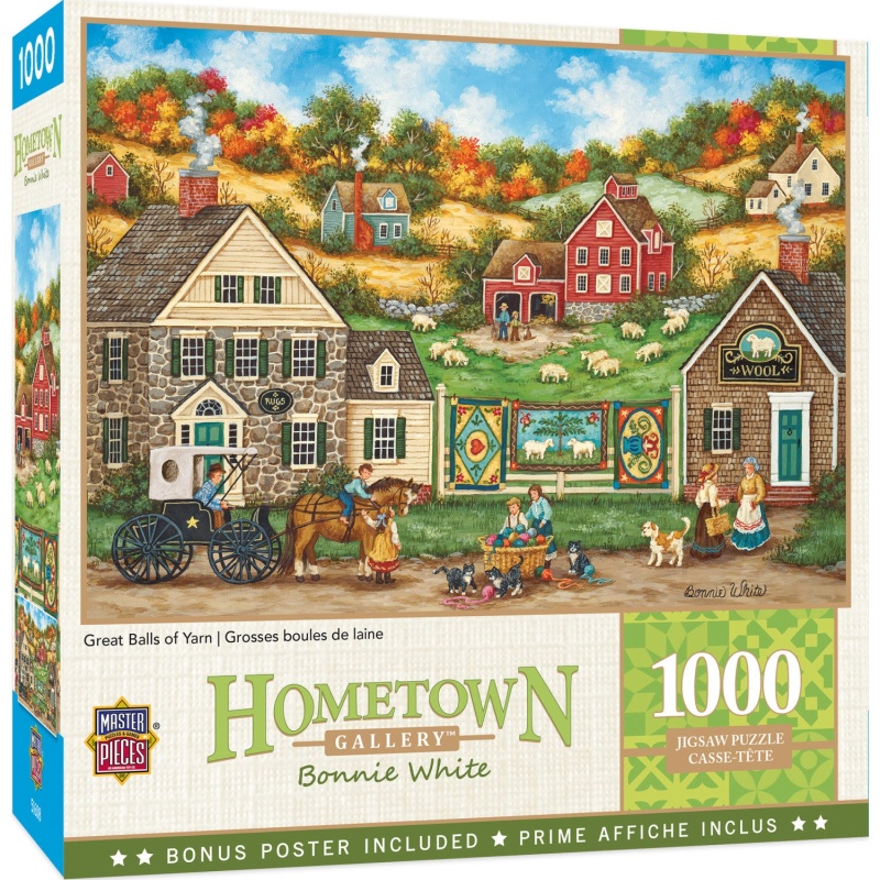 Hometown Gallery - Great Balls Of Yarn 1000 Piece Jigsaw Puzzle