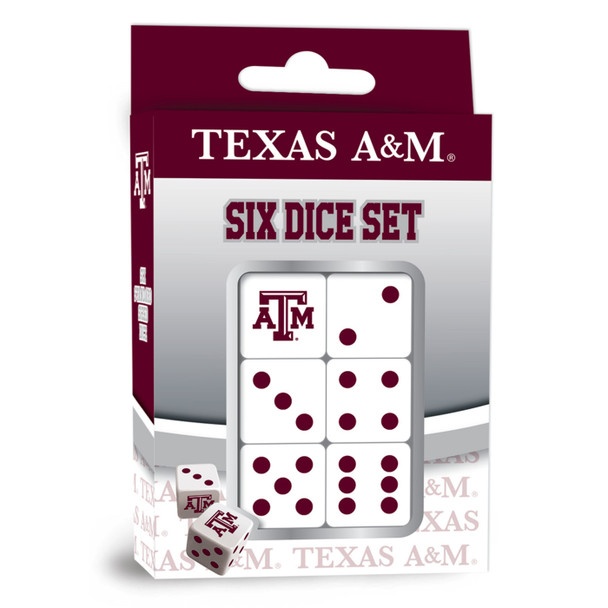 Ncaa Texas A&M Aggies 6 Piece D6 Gaming Dice Set