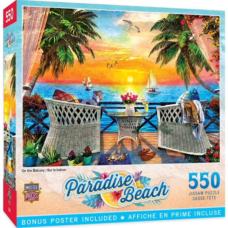 Paradise Beach - On The Balcony 550 Piece Jigsaw Puzzle