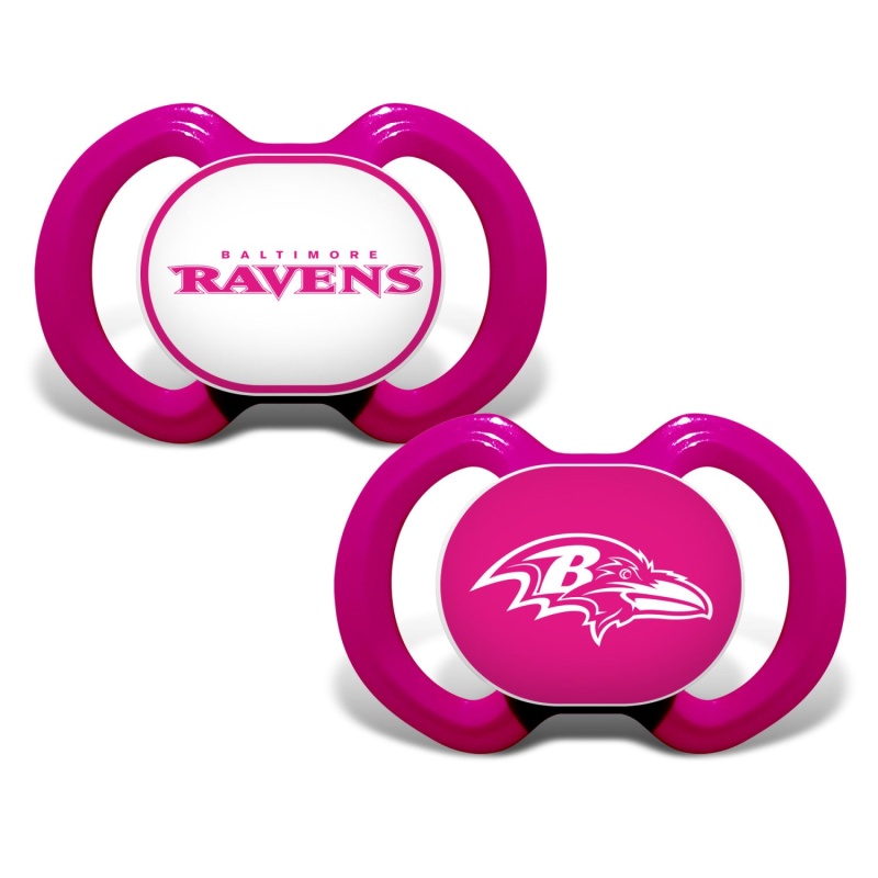 Baltimore Ravens - Pink Pacifier 2-Pack