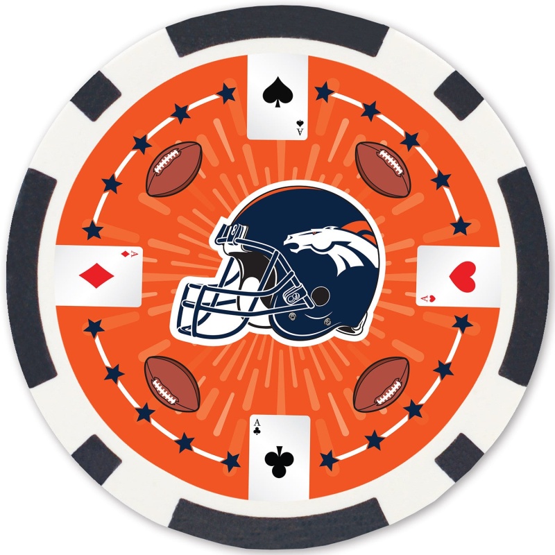 Denver Broncos 100 Piece Poker Chips