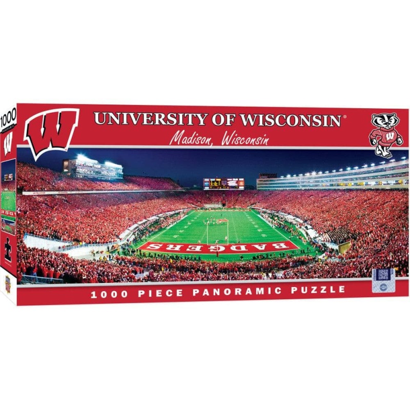 Wisconsin Badgers - 1000 Piece Panoramic Jigsaw Puzzle - End View
