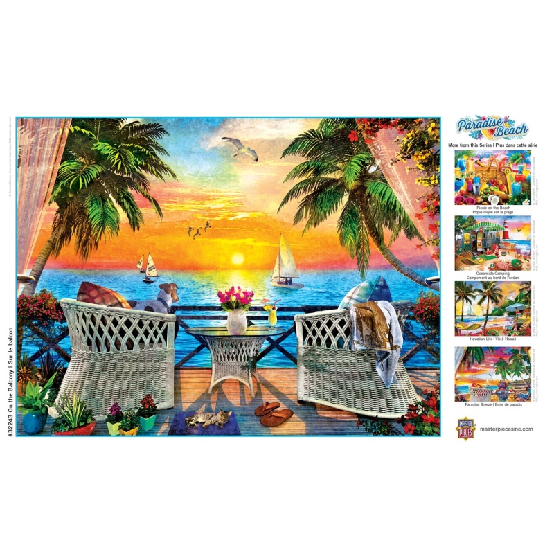Paradise Beach - On The Balcony 550 Piece Jigsaw Puzzle