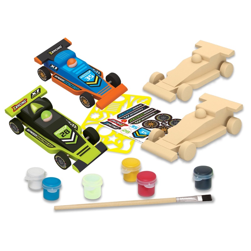Double Racers Wood Craft & Paint Kit