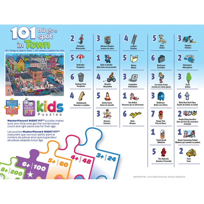 101 Things To Spot In Town - 101 Piece Jigsaw Puzzle