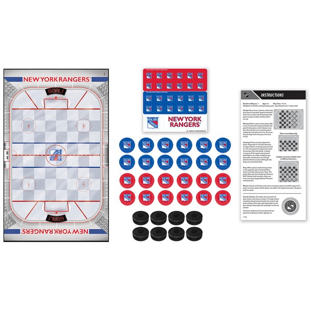 New York Rangers Nhl Checkers Board Game