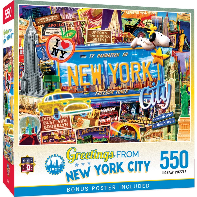 Greetings From New York - 550 Piece Jigsaw Puzzle