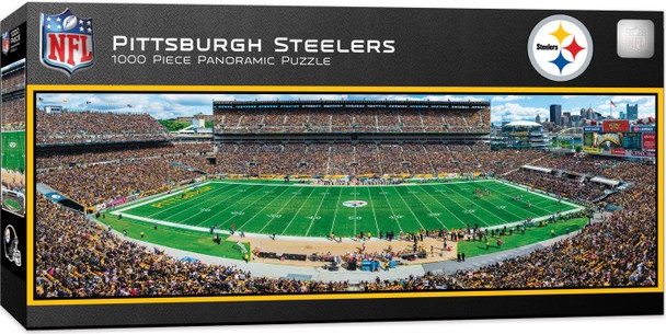 Masterpieces 1000 Piece Sports Jigsaw Puzzle - Nfl Pittsburgh Steelers Center View Panoramic - 13"X39"