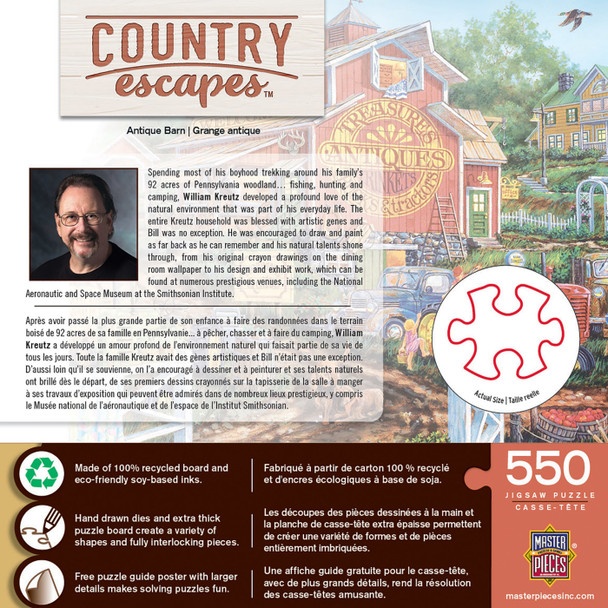 Country Escapes - Antique Barn 550 Piece Puzzle