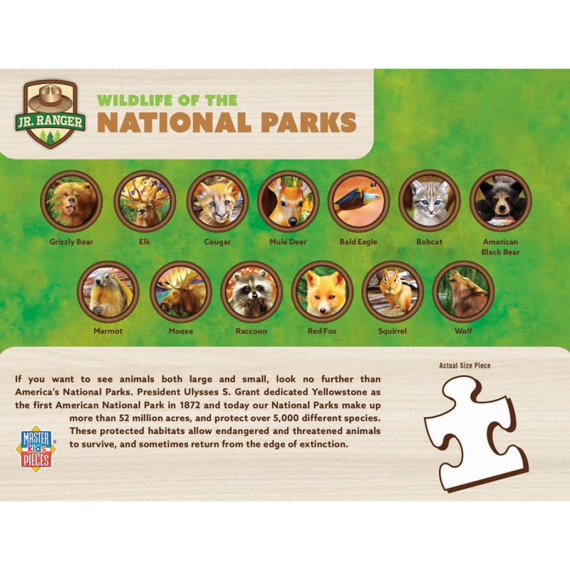 Wildlife Of The National Parks - 100 Piece Jigsaw Puzzle