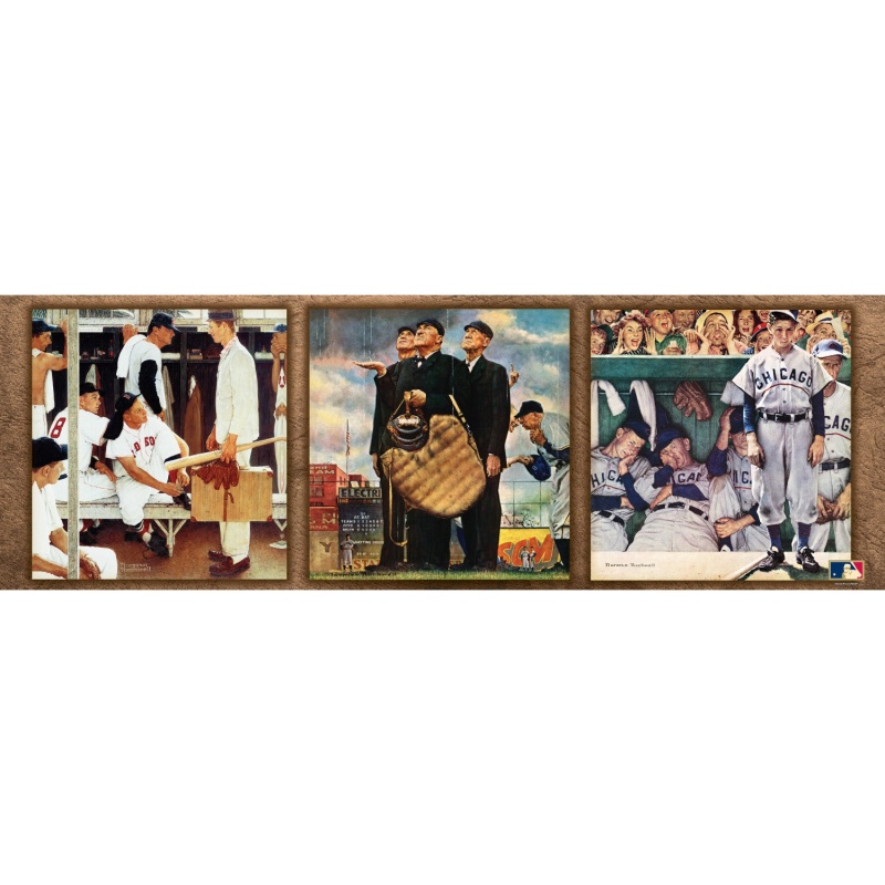 Saturday Evening Post - Baseball Collection 1000 Piece Panoramic Jigsaw Puzzle