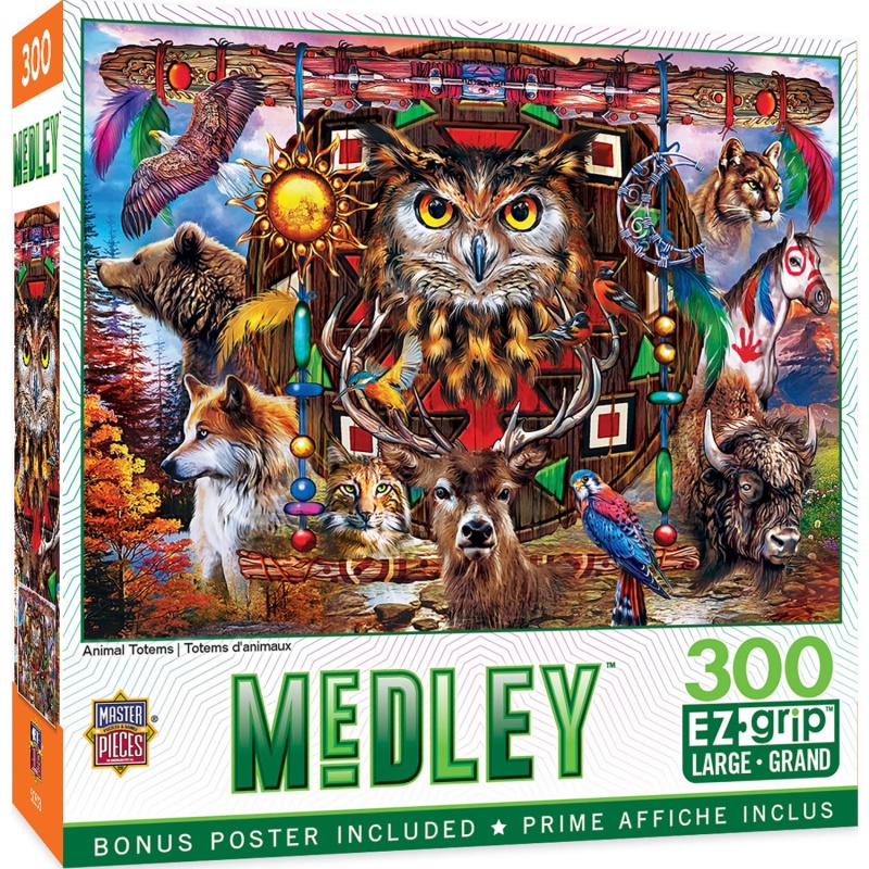 Medley - Animal Totems 300 Piece Ez Grip Jigsaw Puzzle