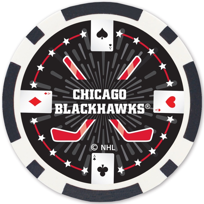 Chicago Blackhawks NHL Poker Chips 100pc