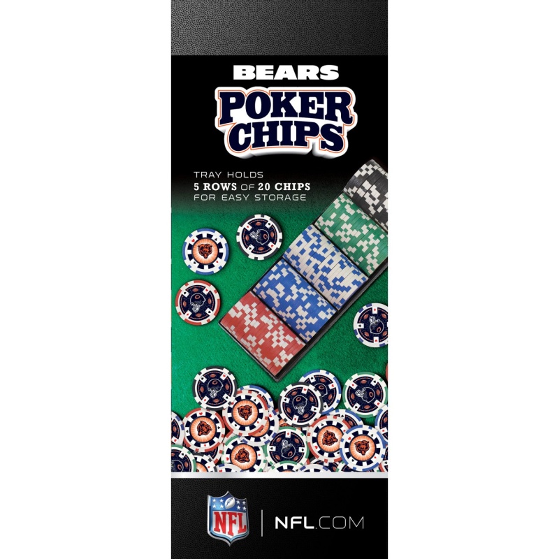 Chicago Bears 100 Piece Poker Chips