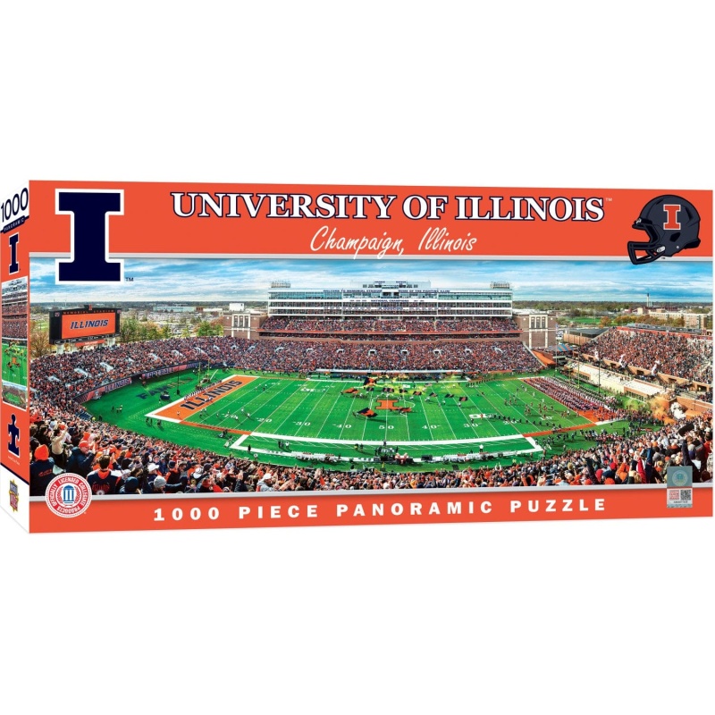 Illinois Fighting Illini 1000 Piece Panoramic Jigsaw Puzzle