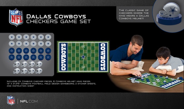 Masterpieces Board Games For Kids & Adults - Nfl Dallas Cowboys Checkers
