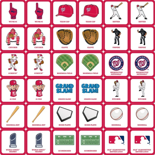 Washington Nationals Matching Game