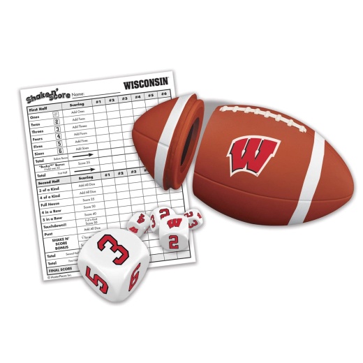 Wisconsin Badgers Shake N' Score Dice Game