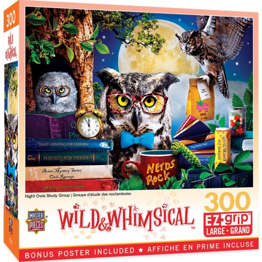 Wild & Whimsical - Night Owls Study Group 300 Piece Ez Grip Jigsaw Puzzle