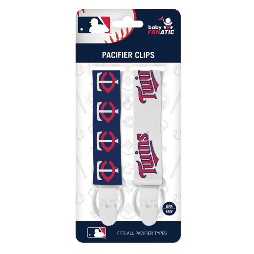 Minnesota Twins Pacifier Clip 2-Pack - Officially Licensed MLB Product