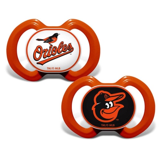 Baltimore Orioles Pacifier 2-Pack - Ideal for Young Baseball Fans