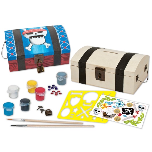 Treasure Chest Wood Craft & Paint Kit by Masterpieces