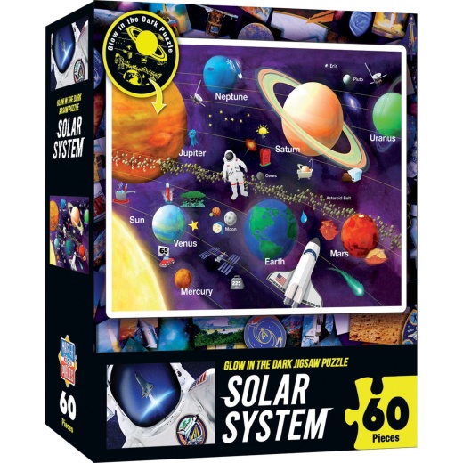 Explorer - Solar System 60 Piece Glow In The Dark Jigsaw Puzzle