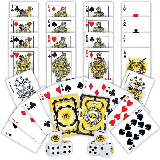 Iowa Hawkeyes 2-Pack Playing Cards & Dice Set