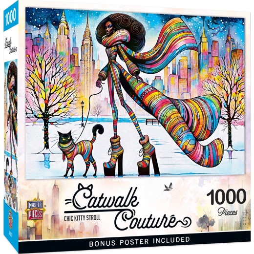 Catwalk Couture - Chic Kitty Stroll 1000 Piece Jigsaw Puzzle