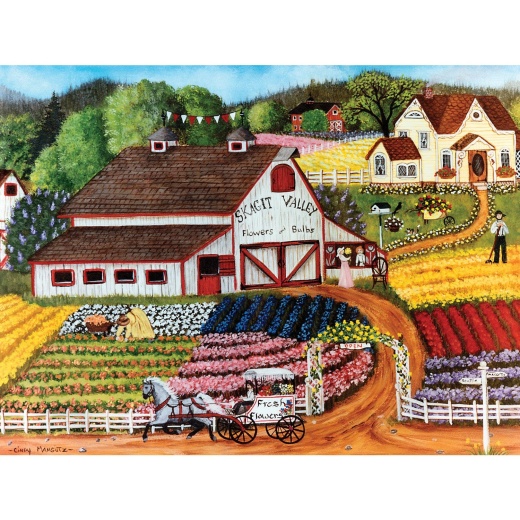 Masterpieces 750 Piece Jigsaw Puzzle - Homegrown Fresh Flowers