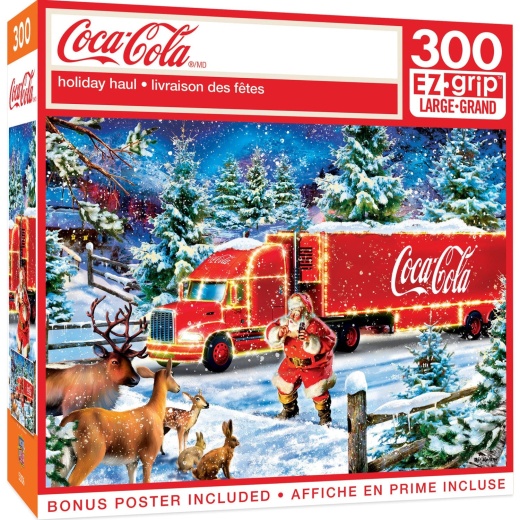 Happy Holidays - Coca-Cola Holiday Haul 300 Piece Ez Grip Jigsaw Puzzle