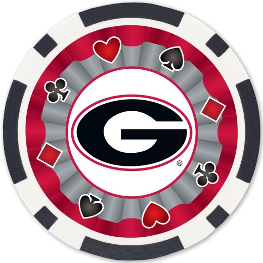 Georgia Bulldogs 100 Piece Poker Chips - Play with Team Pride