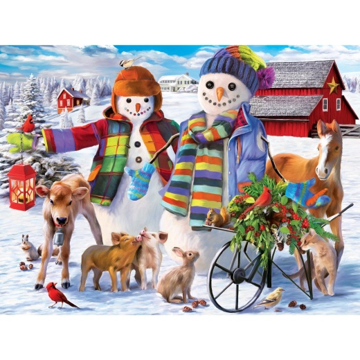 Happy Holidays - Snow Family McDonald's 300 Piece Ez Grip Jigsaw Puzzle