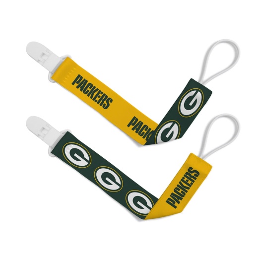 Green Bay Packers Pacifier Clip 2-Pack