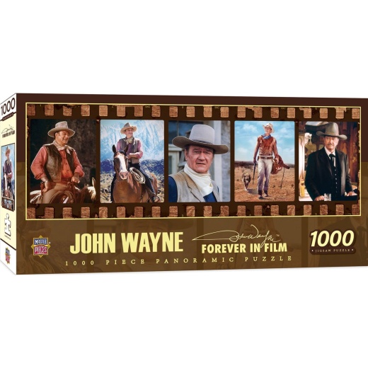 John Wayne Collection - Forever In Film 1000 Piece Panoramic Jigsaw Puzzle