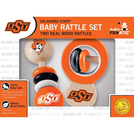 Oklahoma State Cowboys - Baby Rattles 2-Pack
