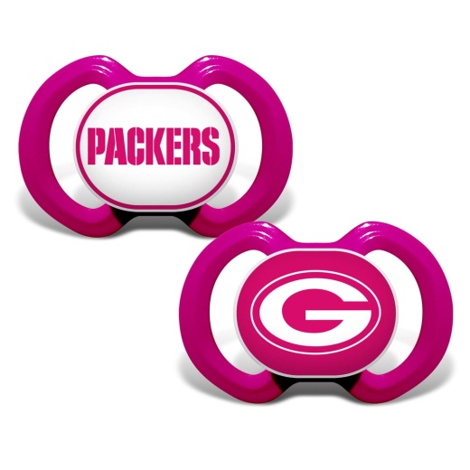 Green Bay Packers Pink Pacifier 2-Pack