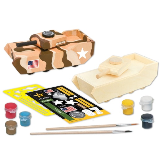 U.S. Army Tank Wood Craft & Paint Kit