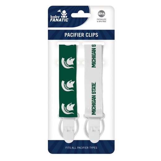 Michigan State Spartans Pacifier Clip 2-Pack - Masterpieces