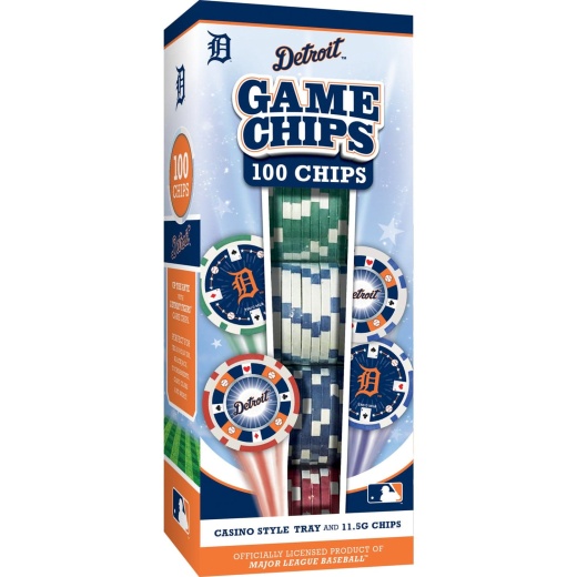 Masterpieces Detroit Tigers 100 Piece Poker Chips