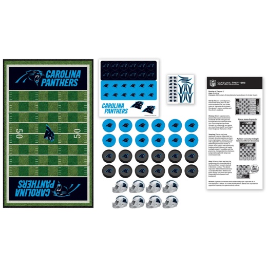 MasterPieces NFL Carolina Panthers Checkers Board Game