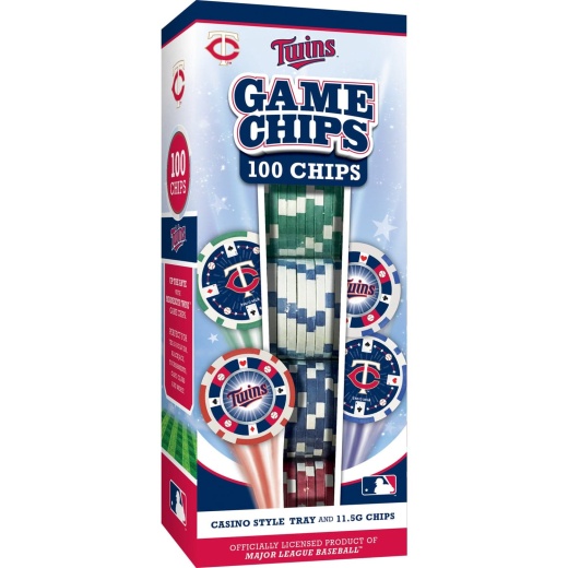 MasterPieces MLB Minnesota Twins 100 Piece Poker Chips